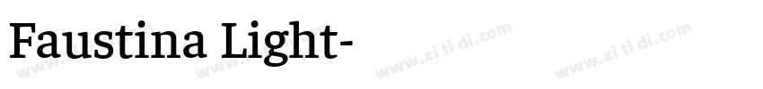 Faustina Light字体转换